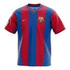 Hinchas Sportswear Store 2002-03 Barcelona home jersey with blue and red stripes, featuring the FC Barcelona crest and Nike logo.
