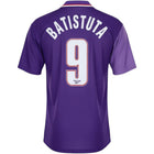 Hinchas Sportswear Store Gabriel Batistuta Fiorentina 1995-1996 retro jersey, purple with number 9 and Batistuta name.