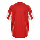 Hinchas Sportswear Store Bayern Munich 2010/11 retro red and white striped jersey with white mesh sleeve panels and black piping.