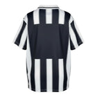 Hinchas Sportswear Store Beşiktaş JK retro 96/97 home jersey, black and white vertical stripes, polo collar.