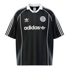 Hinchas Sportswear Store black Adidas Originals retro jersey with white stripes and Trefoil logo.