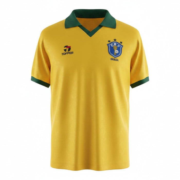 Brazil 1988 Home Jersey Retro - Topper