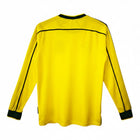 Hinchas Sportswear Store Brazil 1998 long sleeve home jersey, yellow with dark green trim and Nike details.