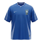 Hinchas Sportswear Store Brazil 1998 World Cup away jersey in royal blue with white piping and 4-star CBF crest.