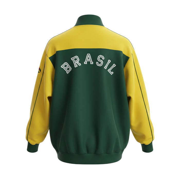 Brazil Retro Track Jacket 1982 - Green & Yellow