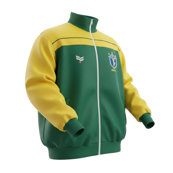 Brazil Retro Track Jacket 1982 - Green & Yellow