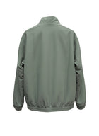 Chaqueta retro de entrenamiento gris plateado de Adidas para Francia de los 90, con cuello alto, cremallera completa y logo de Adidas.