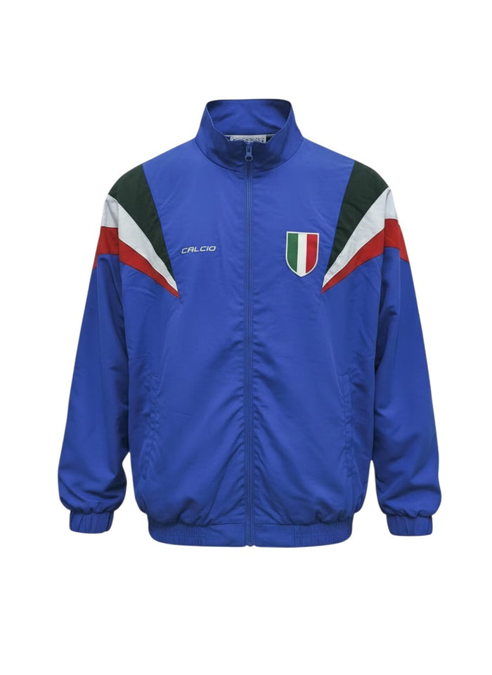 Italy Retro Windbreaker Jacket — Calcio (Blue)