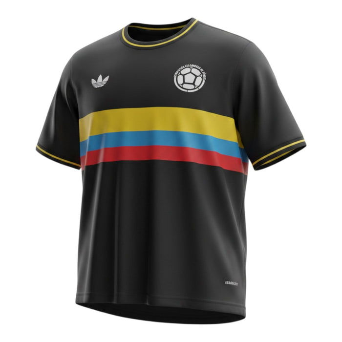 Colombia x Adidas Originals Jersey - Black Tricolor Stripe