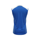 Camiseta sin mangas de entrenamiento Cruzeiro azul de Adidas con detalles blancos en los hombros y el cuello. Tecnología AEROREADY.