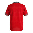 Hinchas Sportswear Store England 1990 World Cup retro red Umbro football jersey with black collar and sleeve trim.