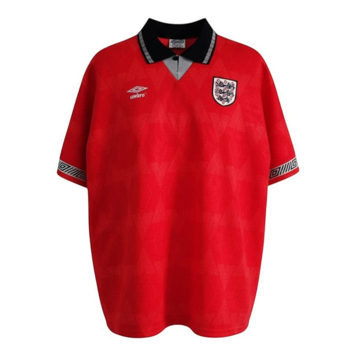 England Away Jersey Red – Umbro 1990 World Cup Italia 90