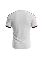 Camiseta de fútbol blanca Hinchas Sportswear Store con detalles rojos y negros, tecnología Climacool, temporada 2026/27.