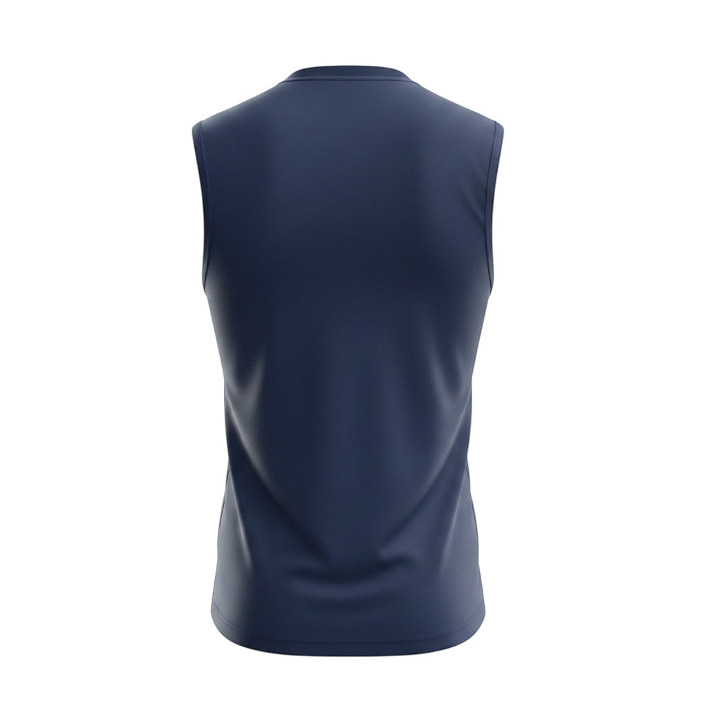 Hinchas Sportswear Store Flamengo Training Vest 2026 Navy sleeveless top with turquoise side panels and Aeroready tech.