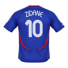 Hinchas Sportswear Store France 2006 retro jersey with Zidane 10 on the back. Blue with red and white trim.