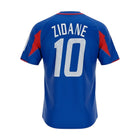 Hinchas Sportswear Store France Zidane Euro 2004 retro jersey, blue with red and white accents, number 10 on back.