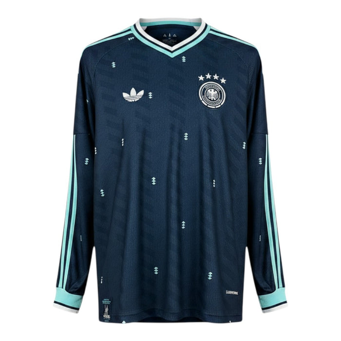 Germany Away Jersey 2026 Long Sleeve - Adidas Originals Navy Mint Climacool