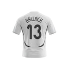 Hinchas Sportswear Store Michael Ballack Germany retro jersey 2005-2007 white with black accents and number 13.