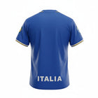 Hinchas Sportswear Store Italy 1996 retro home jersey in azzurro blue with gold and white trim, 'ITALIA' on back.