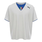 Hinchas Sportswear Store white Italy 2006 World Cup away jersey with blue V-neck collar and cuffs, Puma logos, and FIGC crest with 4 stars.