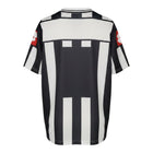 Hinchas Sportswear Store Juventus FC 2001/02 retro home jersey, black and white vertical stripes, V-collar, white panel on back.