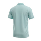 Hinchas Sportswear Store light blue Adidas polo shirt with teal accents and classic collar.