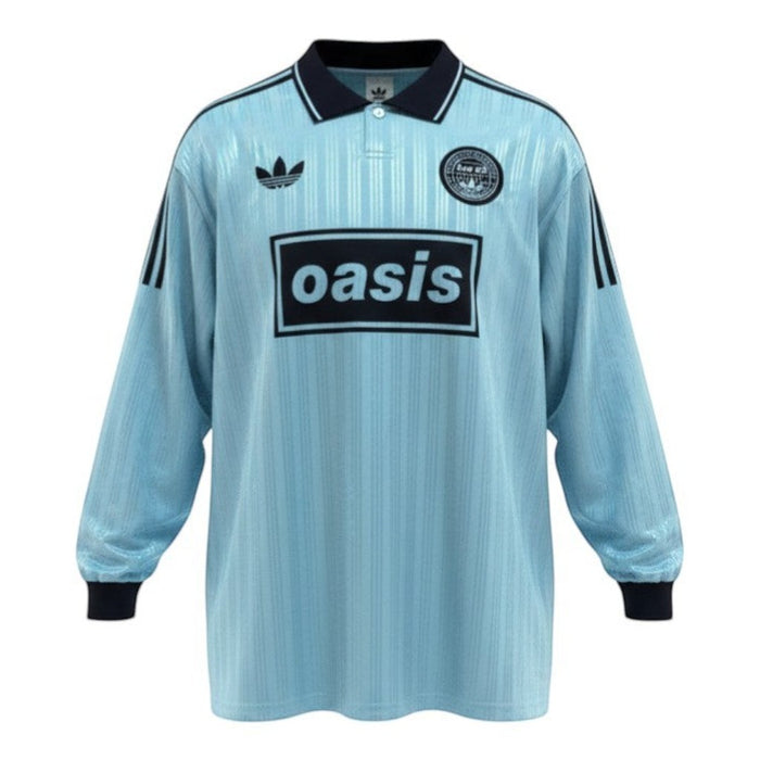 Camiseta Retro Adidas x Oasis Manga Larga - Azul Claro
