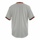 Hinchas Sportswear Store white Liverpool FC 1985/86 retro away jersey with red V-collar and sleeve cuffs.