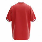 Hinchas Sportswear Store Manchester United 1984-85 retro red Adidas jersey with white and black sleeve stripes and trim.