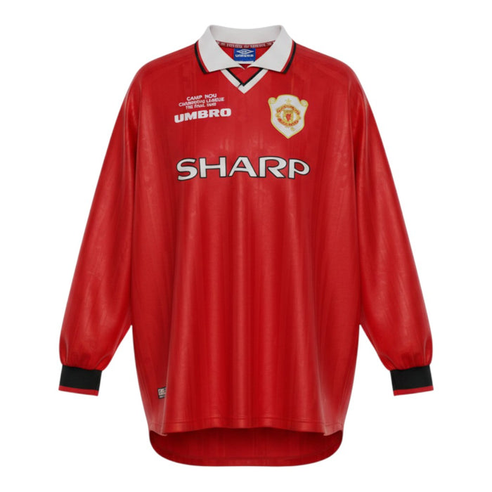 Manchester United 1998-99 UCL Final Home Long Sleeve Jersey Retro - Umbro