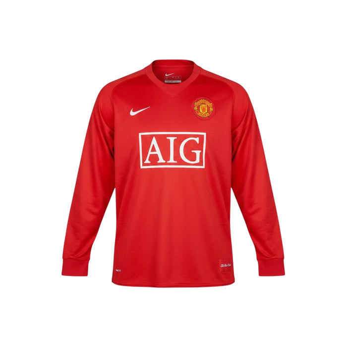 Manchester United 2007-08 Home Long Sleeve Jersey Retro - Nike