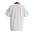 Hinchas Sportswear Store white Manchester United 1996-97 Umbro retro away jersey with black and red collar trim.
