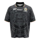 Hinchas Sportswear Store black 1998 Mexico ABA Sport football jersey with Aztec graphic, tricolor collar and cuffs.