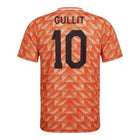 Hinchas Sportswear Store Netherlands 1988 Gullit #10 retro orange football jersey with geometric pattern.