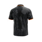 Hinchas Sportswear Store Netherlands away jersey black with grunge texture, orange collar and cuffs, Nike Dri-FIT