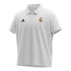 Hinchas Sportswear Store white Adidas Real Madrid 2001-02 retro home jersey with centenary badge on sleeve and classic polo collar.