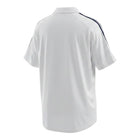 Hinchas Sportswear Store white Real Madrid 2002-03 retro jersey with navy blue Adidas stripes on shoulders and Centenary badge.