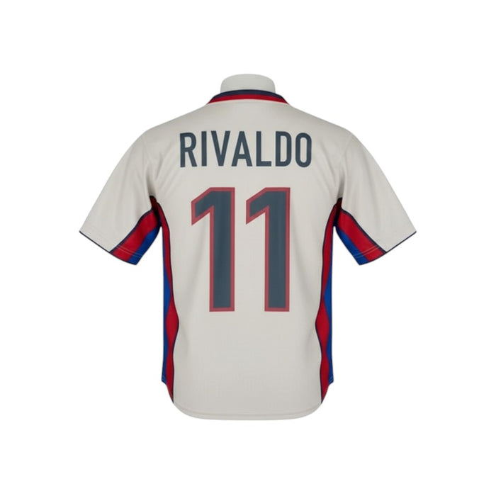Maillot extérieur Rivaldo Barcelone Gris 98-01