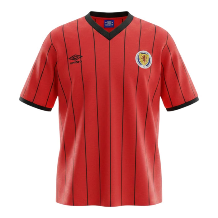 Scotland Away Jersey 1982 - Red Pinstripe Umbro Retro