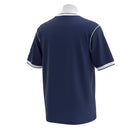 Hinchas Sportswear Store Scotland 1986 retro home jersey. Navy blue with white V-neck collar and cuffs. Features piping down the sides.