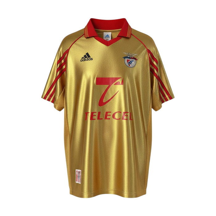 SL Benfica 98/99 Retro Away Jersey Adidas Telecel Gold