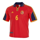 Hinchas Sportswear Store Fernando Hierro Spain retro jersey 1999, red with navy and yellow accents, number 6.