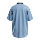 Hinchas Sportswear Store Uruguay 2006 home jersey, sky blue with navy piping, white polo collar and AUF crest with 4 stars.