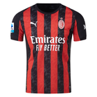 AC Milan Pulisic Home Jersey 2025/26 (Serie A Player version) – striped retro football jersey back view