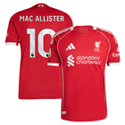 Liverpool Mac Allister Home Jersey 2025/26 – red retro football jersey detail view