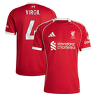 Liverpool Virgil van Dijk Home Jersey 2025/26 – red retro football jersey detail view