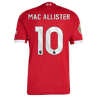 Liverpool Mac Allister Home Jersey 2025/26 – red retro football jersey front view