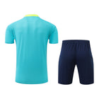 Brazil Training T-Shirt & Shorts Set - Teal & Navy