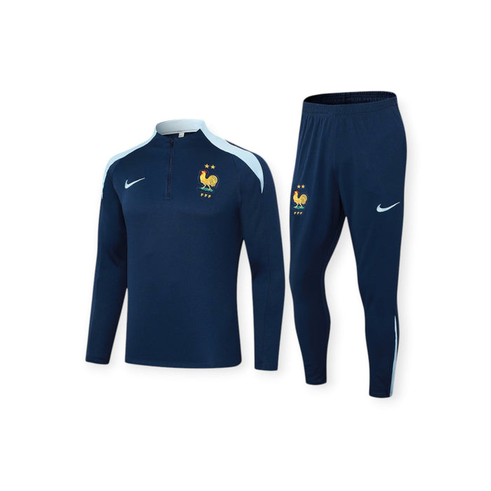 France 2024 Training Tracksuit Navy/Light Blue