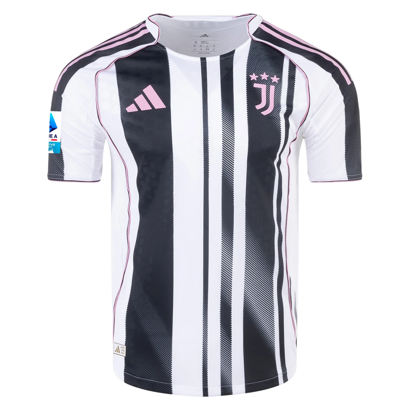 Juventus Yildiz Home Jersey 2025/26 (Serie A) – striped retro football jersey back view